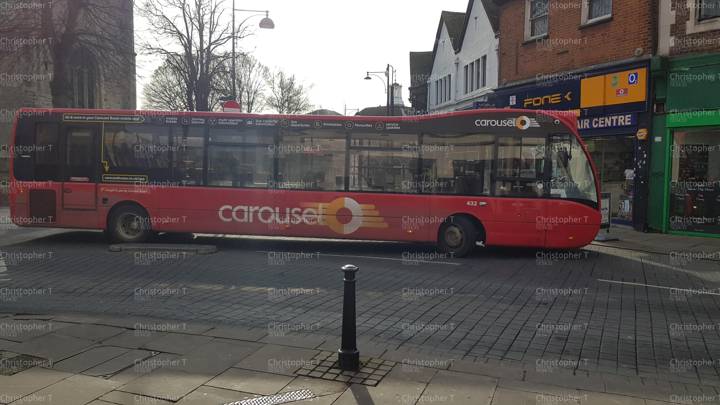 Image of Carousel Buses vehicle 432. Taken by Christopher T at 10.54.32 on 2022.02.10